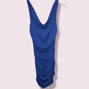 Blue Scoop Neck Dress L